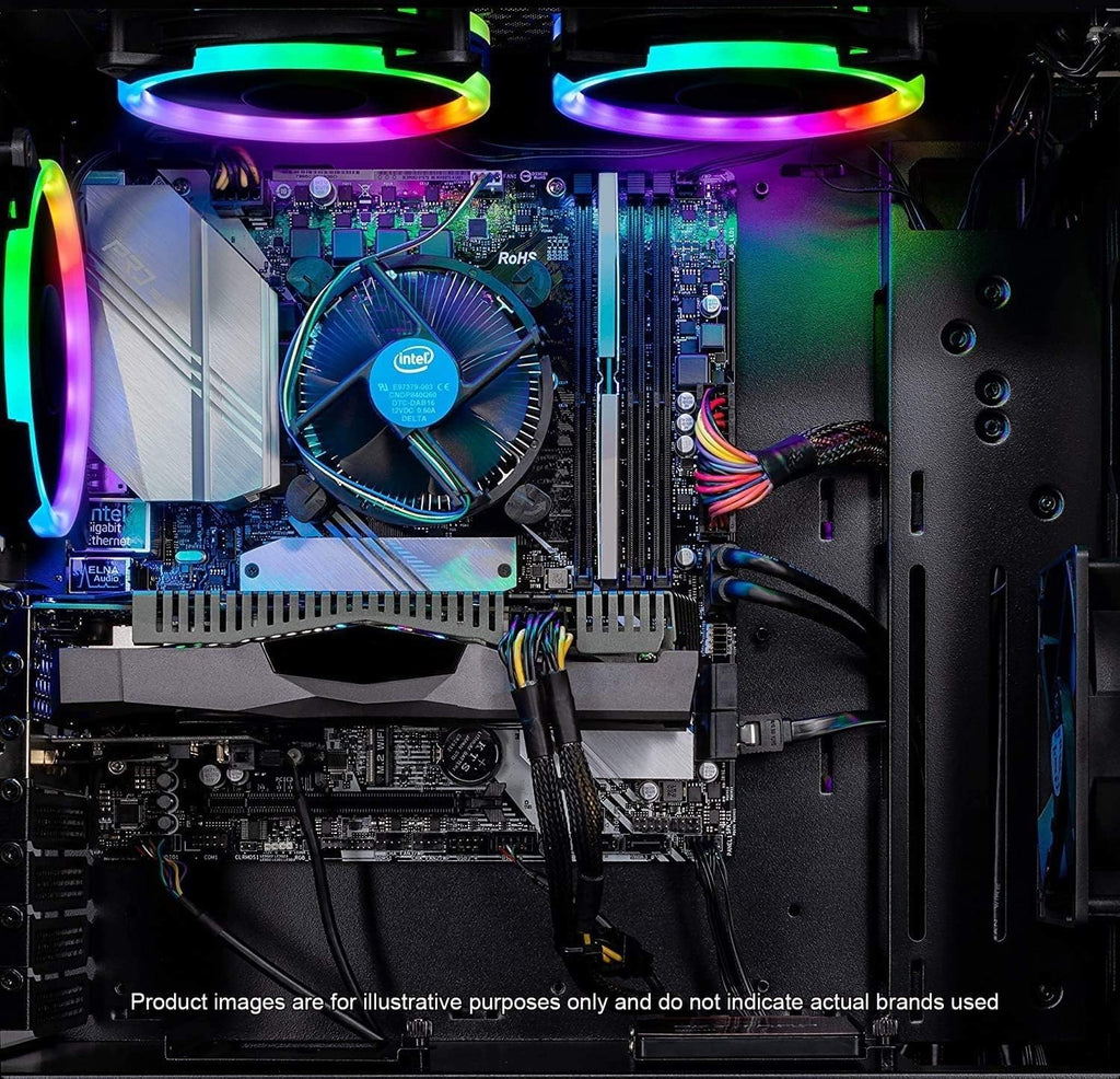 Gaming Shadow Gaming PC Desktop – Intel Core i7 13700F 2.1 GHz, NVIDIA RTX 4060, 1TB NVME SSD, 16GB DDR4 RAM 3200, 600W Gold PSU, 360mm AIO, 11AC Wi-Fi, Windows 11 Home 64-bit,Black