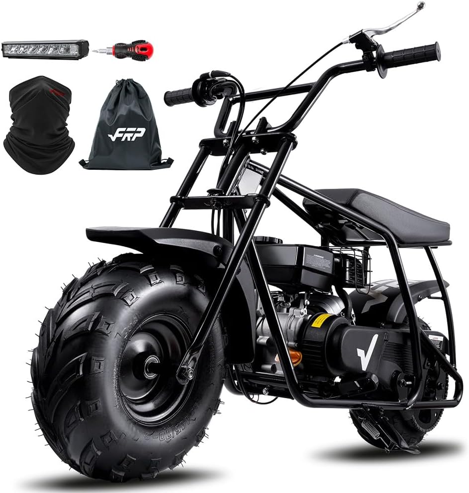 Mini Dirt Bike GMB100, 99 CC Gas Powered Mini Bike 4 Stroke 3HP, Off Road Mini Bikes for Kids and Adult, Trail Bike Up to 24 Mph, Weight Support Up to 185 LBS (Black)