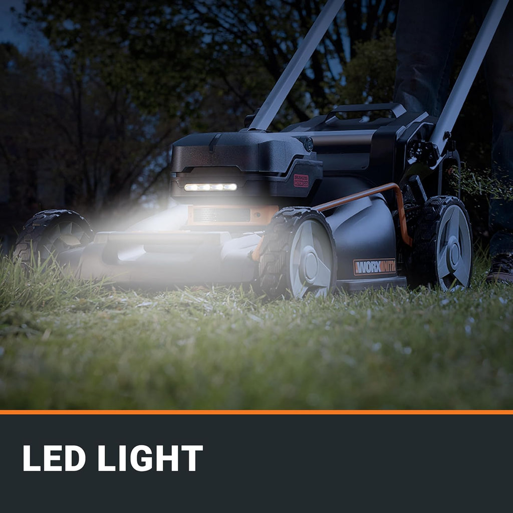 40V Power Share 20” Push Lawn Mower with Two 4.0Ah High-Capacity Batteries, Black and Orange