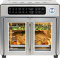 Extra Large French Door Air Fryer Toaster Oven Combo, 25 Cooking Functions and Digital Controls, 7 Accessories Included, Stainless Steel Finish, 26QT Capacity