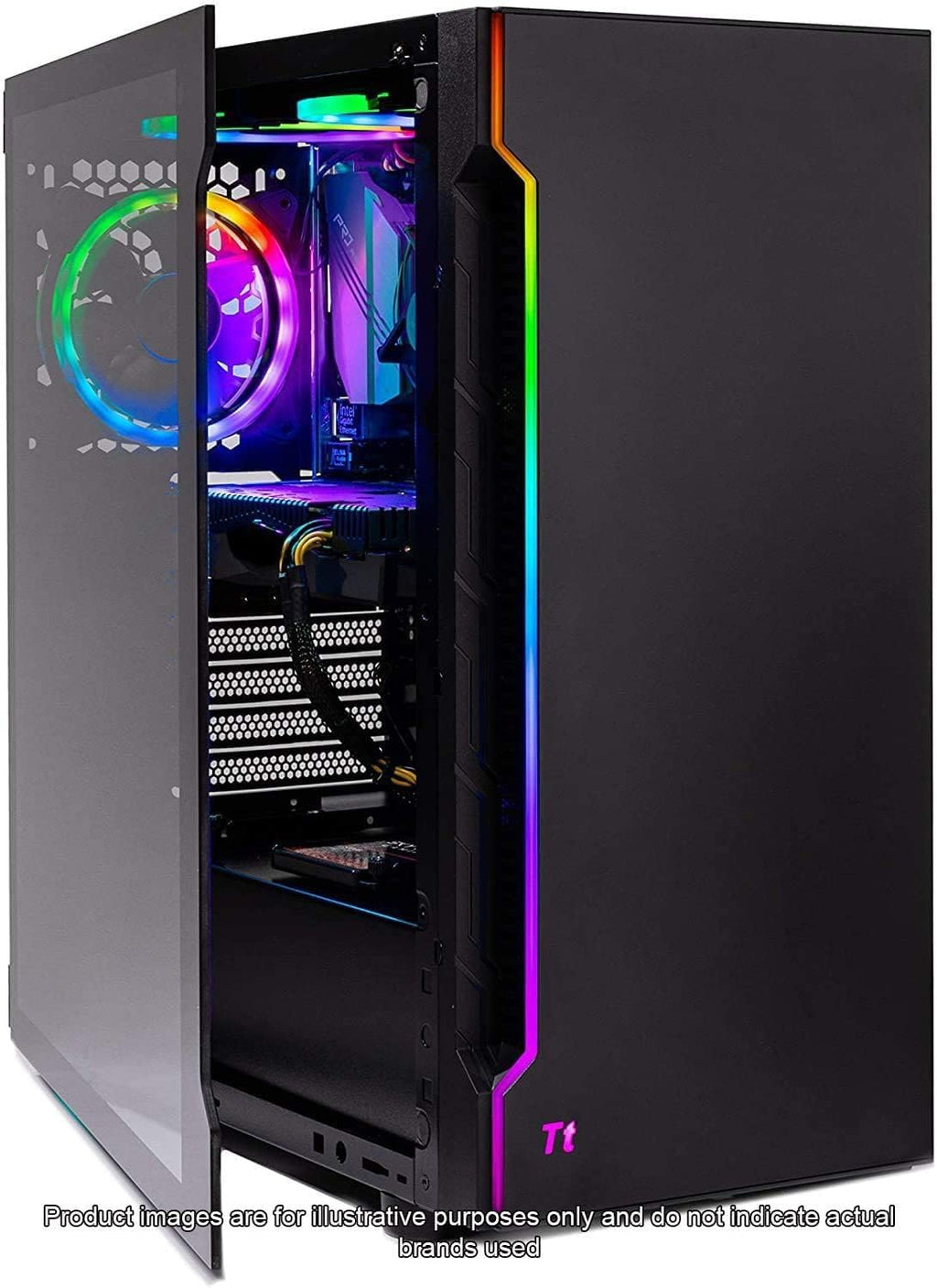 Gaming Shadow Gaming PC Desktop – Intel Core i7 13700F 2.1 GHz, NVIDIA RTX 4060, 1TB NVME SSD, 16GB DDR4 RAM 3200, 600W Gold PSU, 360mm AIO, 11AC Wi-Fi, Windows 11 Home 64-bit,Black