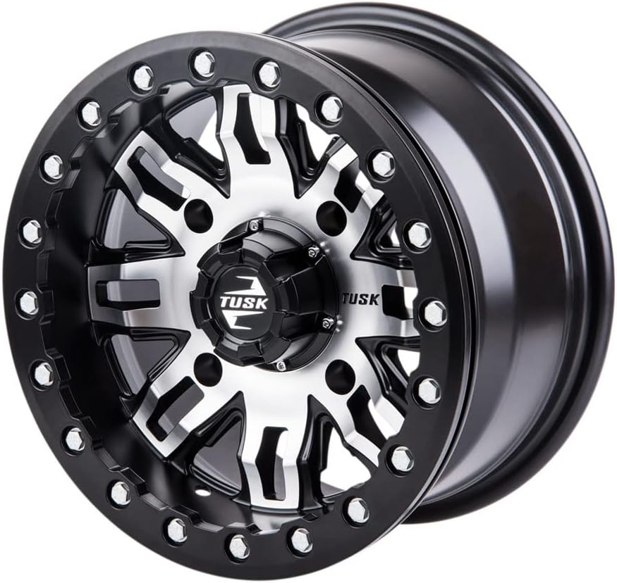 14x7 4.0 + 3.0 Machined/Black Compatible with Polaris RZR XP Turbo EPS