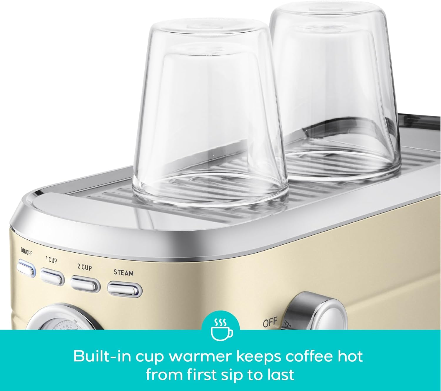 CASABREWS Espresso Machine 20 Bar, Professional Espresso Maker with Milk Frother Steam Wand, Compact Espresso Coffee Machine with 34oz Removable Water Tank for Cappuccino, Latte, Gift for Dad or Mom