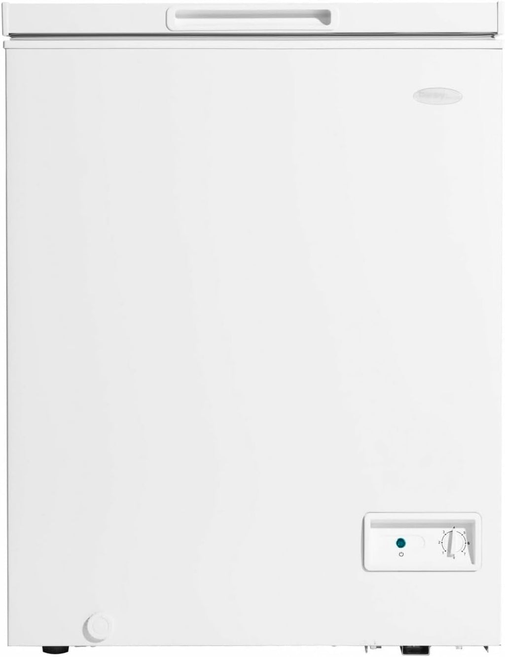 5.0 cu. ft. Square Model Chest Freezer DOE Front mounted mechanical thermostat: Easy to use, adjustable variable temperature range.