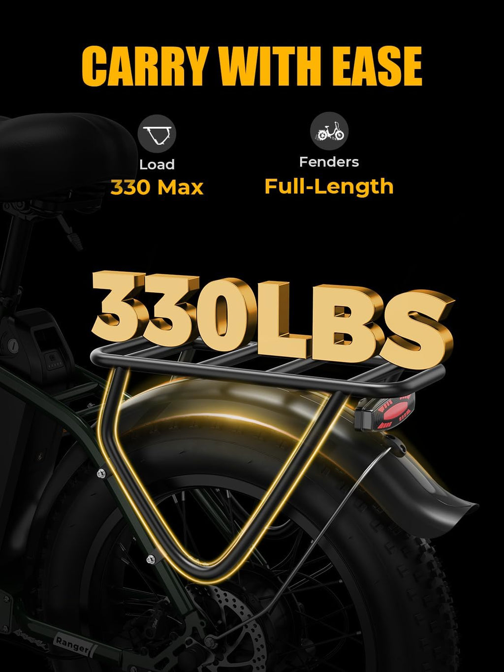 2.0 Electric Bike for Adults, Peak 1400W Peak Motor Ebike, 45KM/H Max Speed [20"*4 Fat Tire All-Terrain] 600Wh Removable Battery Folding Step-Thru E Bike with Front Suspension